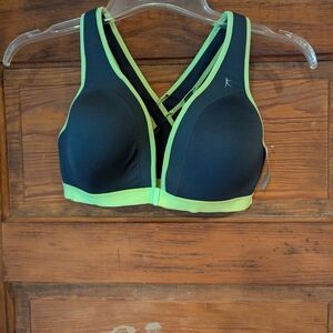 Danskin Green and Black Moisture-Wicking Sports Bra